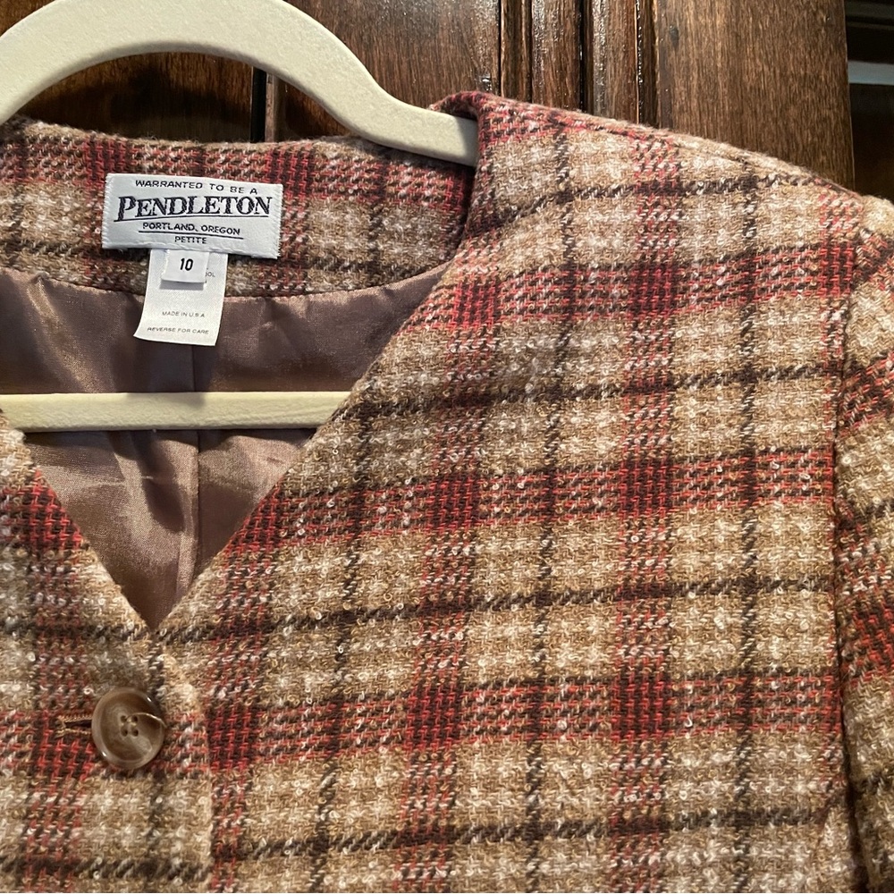 Vintage Pendleton Glen plaid wool jacket